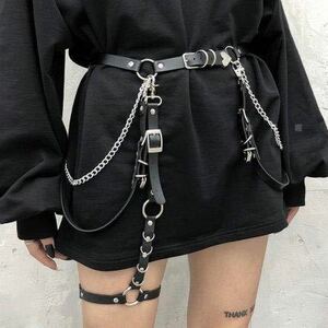  gothic body Harness punk belt 2 point set Gothic and Lolita punk 