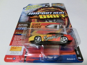 JOHNNY LIGHTNING 1/64　1990 ニッサン 240SX インポート ヒート レッド/イエロー JLSP254B 新品