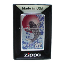 ジッポー オイルライター USA Zippo 和柄シリーズ 昇り鯉 SP-KA/送料無料メール便 ポイント消化_画像1