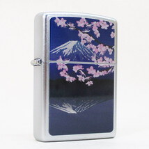 ジッポー オイルライター USA Zippo 和柄シリーズ 富士 桜 SP-KF＆ギフトボックスセット（オイル＋フリント+BOX）/送料無料_画像3