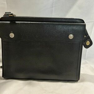 中古 Burberry's バーバリー レザー 黒 セカンドバッグ クラッチバッグ Black 横25㎝、縦20cm