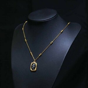 【1円スタート】金ネックレス ゴールド ネックレス Gold necklace K18 刻印 レディース ネックレス 花モチーフ ペンダント 18kgp 328