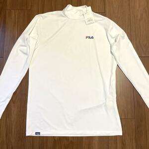 新品 FILA 長袖 ハイネック シャツ 3L XXL 白 ホワイト フィラ アンダーシャツ インナー ゴルフ 即決