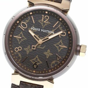 ルイ・ヴィトン LOUIS VUITTON QA139 タンブール GM モノグラム K18PG ブラウン＆ピンクゴールド クォーツ メンズ _762439