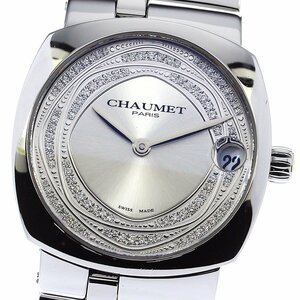  Chaumet Chaumet W11660-32K mistake Dan ti face diamond self-winding watch lady's beautiful goods box * written guarantee attaching ._781419