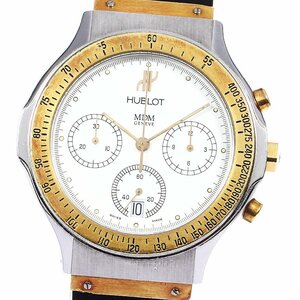 ベルト訳あり ウブロ HUBLOT 1620.2 MDM YGベゼル クロノグラフ クォーツ メンズ _782954