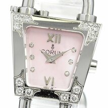 コルム CORUM 137.415.47 トラピーズ 6Pダイヤ クォーツ レディース 保証書付き_783009_画像1