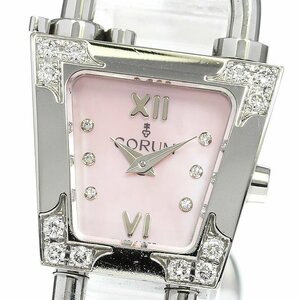  Corum CORUM 137.415.47 trapeze 6P diamond quartz lady's written guarantee attaching ._783009