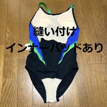 B828カンコー♪ストレッチ♪1円スタート！シャインブラックのカラー切替女子スクール水着♪コスプレやコレクションや撮影会にも♪サイズM_画像6