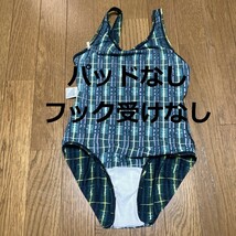 B747ストレッチ♪グリーンの幾何学柄デザイン女子スポーツ水着♪コスプレやコレクションや撮影会にも♪サイズM_画像5