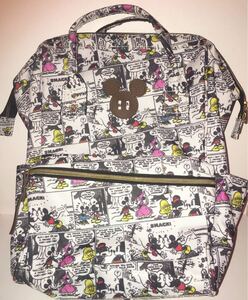  Disney * wire clasp rucksack * unused *a Mu z goods * Mickey & minnie * comics style 