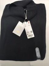 UNIQLO ユニクロ カシミヤ100% タートルネック ニット セーター 黒ブラック メンズ M_画像1