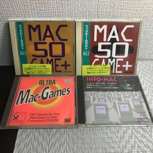 CD-ROM4枚セット/マッキントッシュゲームソフト/MAC50GAME＋マックゲーム50＋/VOL.1 VOL.2 2枚セット/ULTRA Mac-Games/INFO-MAC
