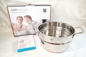 7031[M] unused! box attaching *WMFve- M ef*ProfiSelect/ steamer /24cm/ steamer / saucepan / two-handled pot / pasta pan / cookware / stainless steel / cutlery attaching!