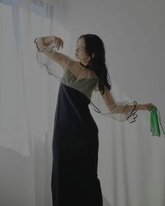 【新品タグ付き】AMERI MANY WAY AIRY VEIL DRESS ブラック Sサイズ