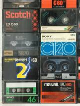 ★☆Z829 中古 カセットテープ 大量 まとめ 800本 セット SONY TDK maxell DENON Scotch BASF TOSHIBA SANYO Technics Daiei That's 他☆★_画像6