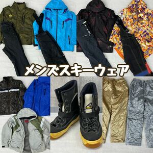 ◆M11-28■【 シーズン到来!! 】メンズ スキー スノーボードウェア ブーツ 小物 14点セット 上下 ウェア パンツ 手袋 サポーター スノボー 