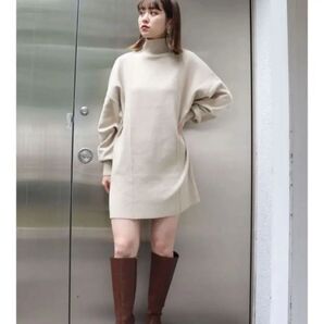 MURUA サイドリブルーズニットワンピース