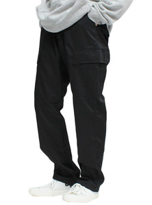 【新品】 M ブラック カーゴパンツ メンズ ミリタリー ワイドシルエット TCツイル 裾絞り ワークパンツ