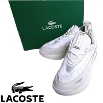 新品 近年新作 極上のクッション性 LACOSTE お洒落 現代的 ハイテク ローカット スニーカー 靴 メンズ27.0cm ラコステ 靴 ホワイト 2311132_画像1