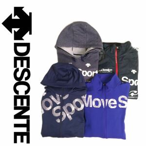 極美4点 プロアスリート着 DESCENTE MOVE SPORT ナイロン ジャケット ジャージ パーカー メンズLO デサント ムーブスポーツ ゴルフ 2311122