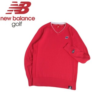 極美品 豪華刺繍 最高級 new balance golf 1906 蓄熱保温 高品質 スニーカー ニットセーター メンズ4 ニューバランス ゴルフウェア 2311310