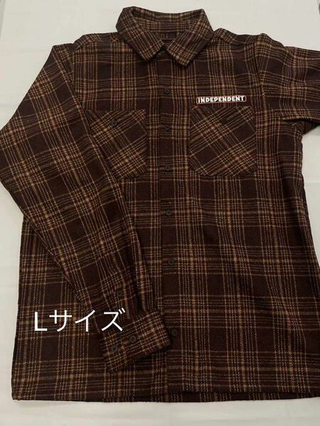 【新品】Independent Mesa Brown Flannel Shirt-L