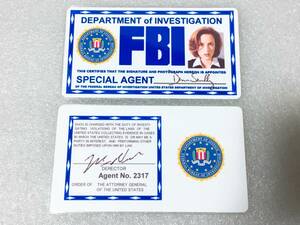 ☆ アメリカ 人気 SF系 ドラマ グッズ エックスファイル The X-Files ダナ スカリー ジリアン アンダーソンさん FBI IDカード FD02 ☆