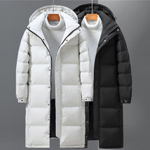 新入荷秋冬 メンズ フード付き ダウンジャケット ダウンコート 防風防寒 ロングコート スキーウェア アウター ライトダウン XLサイズ以上_画像1