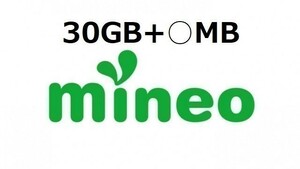 パケットギフト 30GB+30MB (9999MB×3+30MB) mineo (マイネオ) フリマ