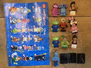 LEGO Mini fig Disney minnie chi car cat Aladdin ji- knee green men Stitch Peter Pan etc. total 10 body . summarize Lego 71012