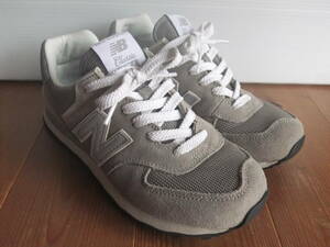 美品 ニューバランス newbalance ML574 VG グレー GRAY クラシック CLASSIC 定価10780円 996 576 990