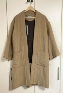 未使用☆[Juha] 定価69,380 SHAGGY OVER GOWN CAMEL アンゴラ混 ウールガウンコート 2 キャメル 日本製 ユハ