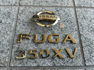 ★☆FUGA フーガ350GT PY50用純正ゴールドリアエンブレム 3/3☆★