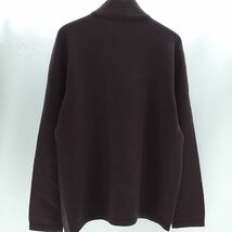 エルメス ハーフジップ ニット メンズ ダークブラウン(赤茶色）XL 毛（ヤク）50％・羊毛50％ HERMES ◆3105/高林店 ST_画像2