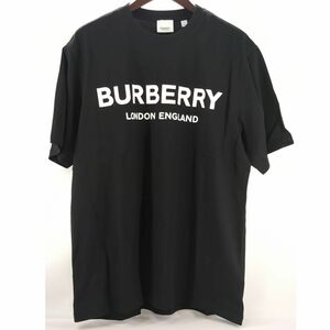 【未使用】 BURBERRY 半袖Tシャツ メンズ ブラック サイズM 8026016 1002 バーバリー ロゴ プリントT タグ付き ◆3104/磐田店