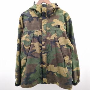 THE NORTH FACE NP61645 Novelty Scoop Jacket オリーブ系 カモフラージュ柄 SIZE M ナイロンジャケット ノースフェイス ◆3109/宮竹店