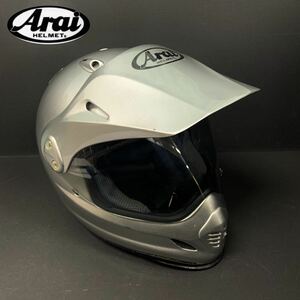 Y■ Arai アライ Tour CROSS X ツアークロス SNELL フルフェイスヘルメット シルバー 2002年製 61.62㎝ XLサイズ オフロード ヘルメット 