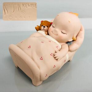 T■⑥ KATO KOGEI 加藤工芸 Rose O'neill ローズオニール KEWPIE キューピー おやすみ ベッド 睡眠 くま 陶器 人形 フィギュリン 置物 