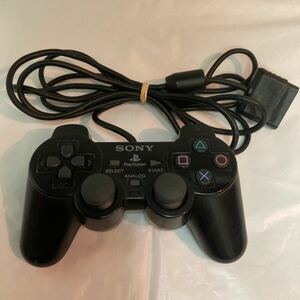 【動作確認済み】SONY PlayStation コントローラー DUALSHOCH2 純正 1個 ブラック 黒 中古 ソニー PS2 デュアルショック 周辺機器 17220