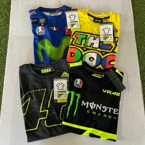 UR003R-A36 VR46 バレンティーノ ロッシ MAN S・XSサイズ Tシャツ 4点まとめ オートバイ 汚れ有り 未使用 展示品 ウェア