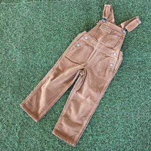 LE208-E03 R CHUMS チャムス KD All Over The Crdry Overall キッズ Mサイズ Beige オーバーオール 未使用 展示品