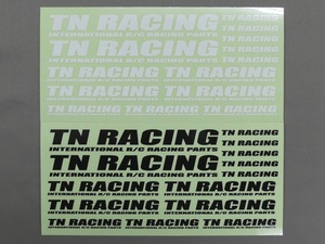 ＴＮ－０９８　ＴＮＲＡＣＩＮＧ　ステッカー白黒　各１枚づつ　ドリフト系のロゴ