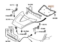 RX-8 SE3P 前期 後期 共通 マツダ 純正 68661C ボンネット インシュレーター INSULATOR,BONNET 2003/02- 2008/02- フード_画像2