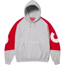 新品未開封品 SUPREME Big Logo Jacquard Hooded Sweatshirt パーカー 23FW Heather Grey ヘザーグレー_画像2