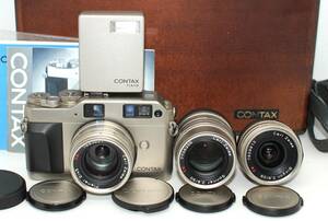 ★ Редкие / красивые товары ★ Contax Contax G1 Kit 20th Anniversary 28 45 90 мм объектив TLA140 Деревянный чехол #x006