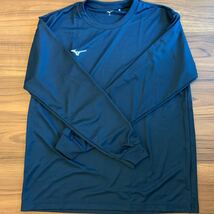 ★ほぼ新品★mizuno ミズノ★ナビドライ★長袖 Tシャツ XL ネイビー・グレー2枚セット★インナー 肌着 ロンT ジョギング ランニング★_画像4