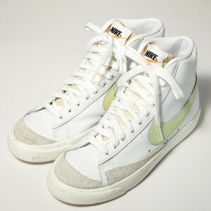 MF3699*NIKE ナイキ《WMNS BLAZER MID 77 ブレーザー ミッド 77》22.5cm ハイカット レザースニーカー CZ1055-108 ホワイト 2020年製