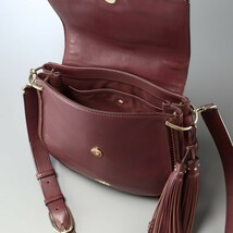 MF6730*ケイトスペード kate spade new york*スタッズ*タッセル*レザーショルダーバッグ*クロスボディバッグ*鞄*ボルドー_画像6