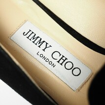 GO7912*イタリア製*ジミーチュウ JIMMY CHOO*37.5(24.5cm相当)*スエードレザー*オペラシューズ*スリッポン*パンプス*メタルヒール*ブラック_画像7